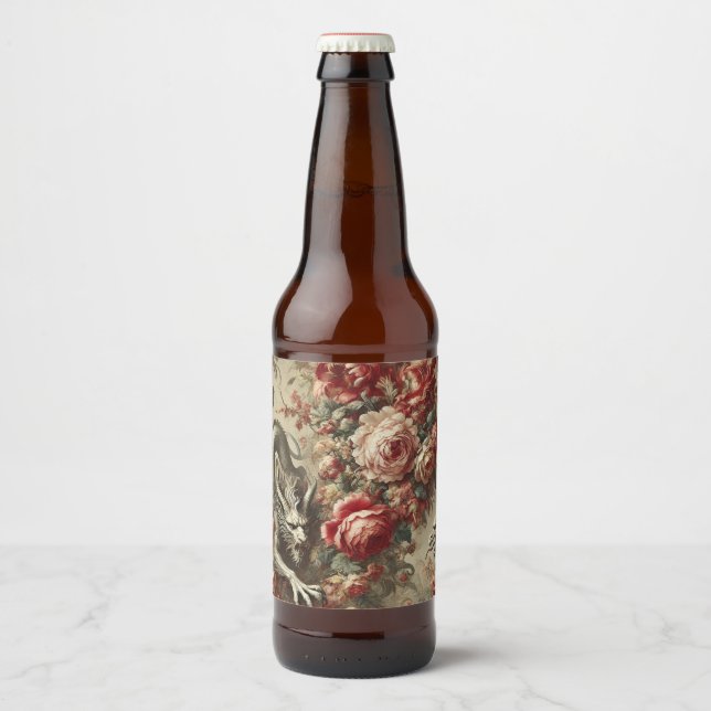 Rótulo Para Garrafa De Cerveja O Matagal Escarlate – Design Mítico Gótico (Frente)