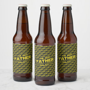 Rótulo Para Garrafa De Cerveja O Melhor Pai Do Dia de os pais Galáxico Presente