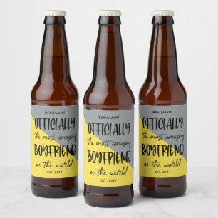 Rótulo Para Garrafa De Cerveja O Namorado Mais Incrível Criado