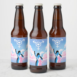 Rótulo Para Garrafa De Cerveja O Sinal Trans