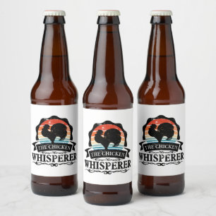 Rótulo Para Garrafa De Cerveja O Sussurro De Frango Engraçado