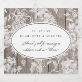 Rótulo Para Garrafa De Cerveja Obrigado de casamento do Country Oeste