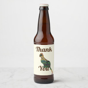 Rótulo Para Garrafa De Cerveja Obrigado Gato Sitter Gelado Gelado Gatinho