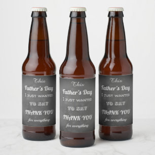 Rótulo Para Garrafa De Cerveja Obrigado legal do dia dos pais você mensagem