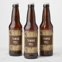 Obrigado Rustic Wedest Guest Brown Woodgrain