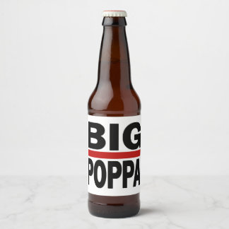 Rótulo Para Garrafa De Cerveja Oferta de Dia de os pais de Hip Hop Big Poppa
