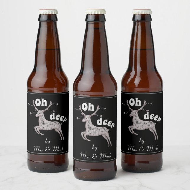 Rótulo Para Garrafa De Cerveja Oh Deer (Garrafas)