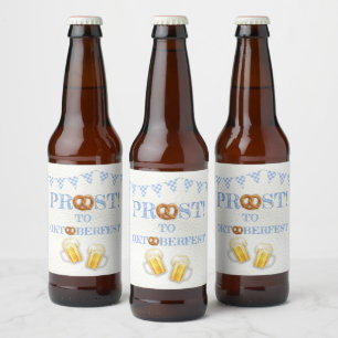 Rótulo Para Garrafa De Cerveja Oktoberfest Pretzel