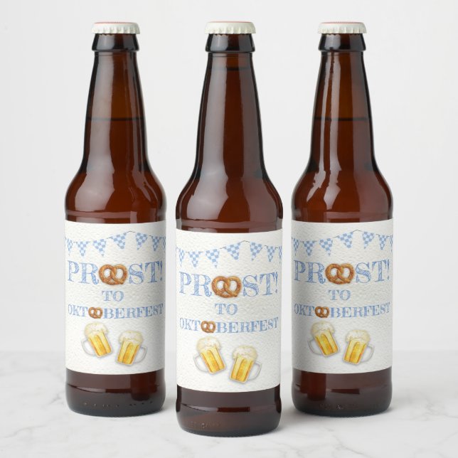 Rótulo Para Garrafa De Cerveja Oktoberfest Pretzel (Garrafas)