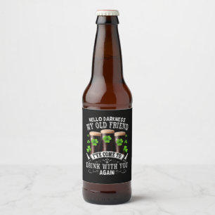 Rótulo Para Garrafa De Cerveja Olá Escuridão Meu Velho Amigo