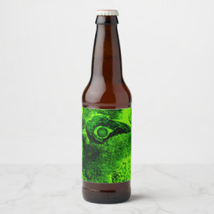Rótulo Para Garrafa De Cerveja olhando para o verde