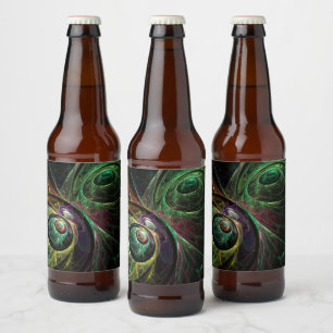 Rótulo Para Garrafa De Cerveja Olho para a Abstrato de Arte