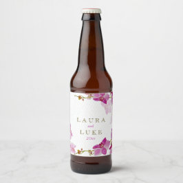 Rótulo Para Garrafa De Cerveja Orquídea Paraíso, Floral