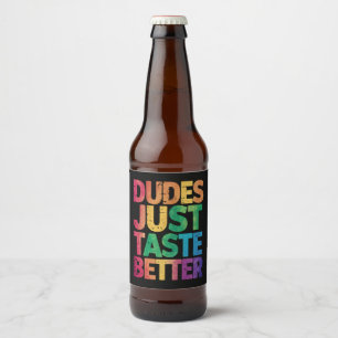 Rótulo Para Garrafa De Cerveja Os Caras São Muito Mais Saborosos Orgulho Gay Angu