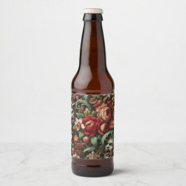 Rótulo Para Garrafa De Cerveja Os Irmãos Verdes - Travesseiro Floral Gótico