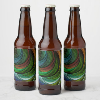 Rótulo Para Garrafa De Cerveja Padrão de Abstrato de Arte Moderna com Glória de C