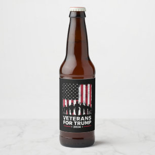 Rótulo Para Garrafa De Cerveja Pai Avô Veteranos Para Trump 2024 Bandeira America