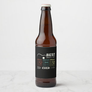 Rótulo Para Garrafa De Cerveja Pai Guitarrista Melhor Nunca Aniversário