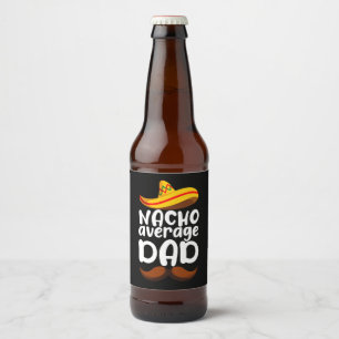 Rótulo Para Garrafa De Cerveja Pai Nacho Médio Cinco de Mayo Papai Mexicano