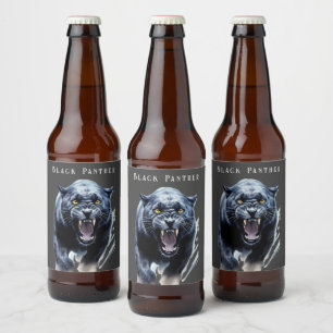 Rótulo Para Garrafa De Cerveja Pantera Negra