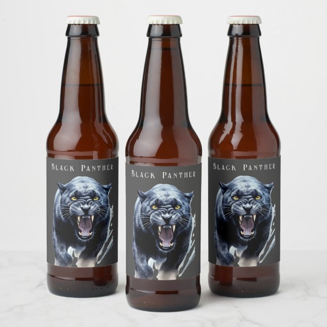 Rótulo Para Garrafa De Cerveja Pantera Negra (Garrafas)