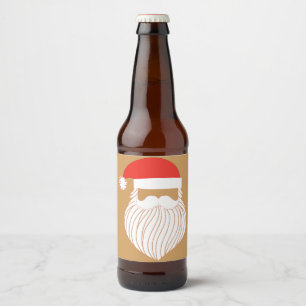 Rótulo Para Garrafa De Cerveja Papai noel moderno minimalista do Natal