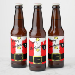 Rótulo Para Garrafa De Cerveja Papais noeis Feliz Natal Feriado