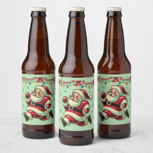 Rótulo Para Garrafa De Cerveja Papais noeis Zoomie Natal