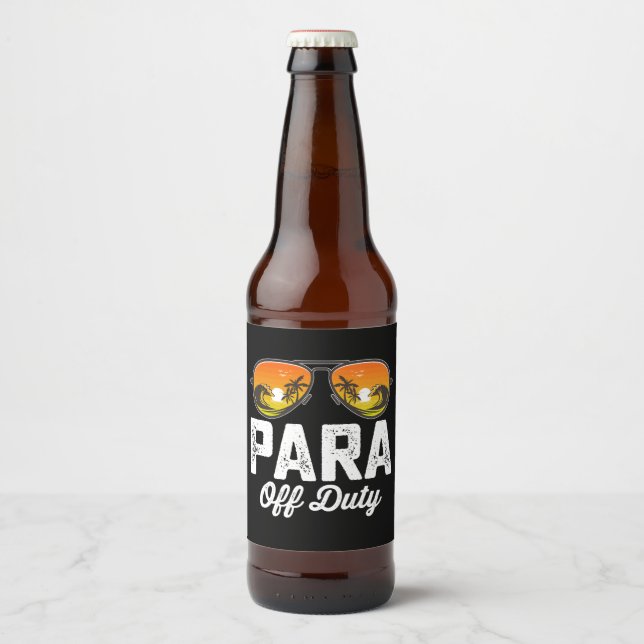Rótulo Para Garrafa De Cerveja Paraprofissional De ParaFim De Dar No Último Dia D (Frente)