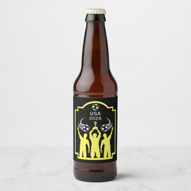 Rótulo Para Garrafa De Cerveja Partido Europeu do Futebol (Frente)