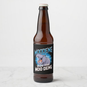 Rótulo Para Garrafa De Cerveja Passeio de Hipopótamo MOO DENG O MOO DENG