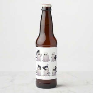 Rótulo Para Garrafa De Cerveja Pastel Gothic Espanta Negra Gatos Negros Halloween