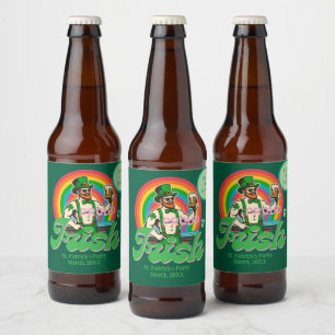 Rótulo Para Garrafa De Cerveja Patrick LGBTQ+ Personalizado, Rua Irlandesa e Orgu