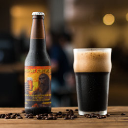 Rótulo Para Garrafa De Cerveja Personalizar Bebendo Pé-Grande Uma Cerveja No Suns