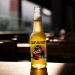 Rótulo Para Garrafa De Cerveja Personalizar Chimpanzé Campeão de Beer Pong Engraç