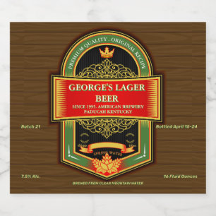 Rótulo Para Garrafa De Cerveja Personalizar o Home Breed Detalhado