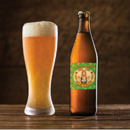 Rótulo Para Garrafa De Cerveja Personalizar Pretzels de Salsicha Detalhados Oktob