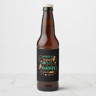 Rótulo Para Garrafa De Cerveja Pescar Amigos de Peixe Pai de Arte