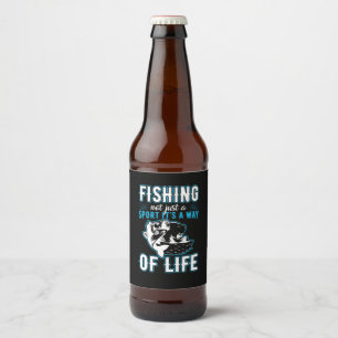 Rótulo Para Garrafa De Cerveja Pescar É Um Modo De Vida