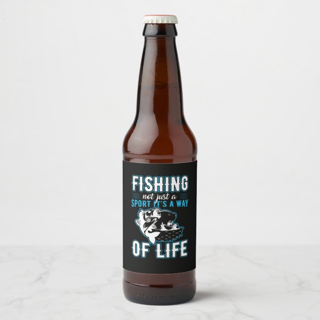 Rótulo Para Garrafa De Cerveja Pescar É Um Modo De Vida (Frente)