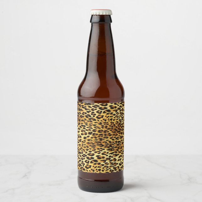 Rótulo Para Garrafa De Cerveja Pintas-leopardo Pintor de Camuflagem (Frente)