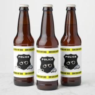 Rótulo Para Garrafa De Cerveja Polícia da cena do crime