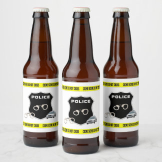 Rótulo Para Garrafa De Cerveja Polícia da cena do crime