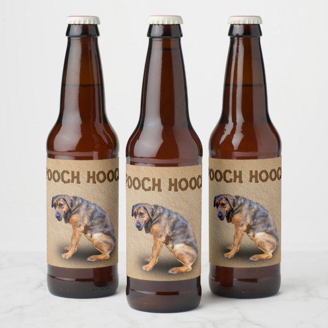 RÓTULO PARA GARRAFA DE CERVEJA POOCH HOOCH (Garrafas)
