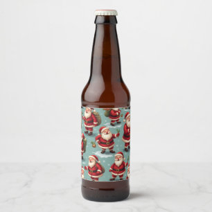 Rótulo Para Garrafa De Cerveja Portas interiores da garrafa de cerveja Santa Clau