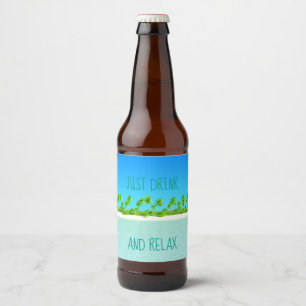 Rótulo Para Garrafa De Cerveja Praia tropical
