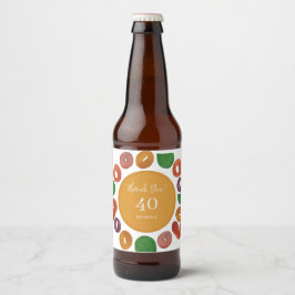 Rótulo Para Garrafa De Cerveja Prato de Papel Colorido Artístico de Outono