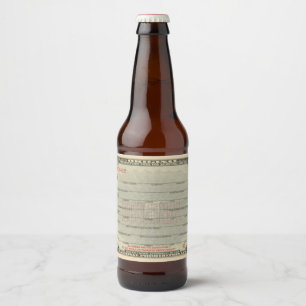 Rótulo Para Garrafa De Cerveja Prescrição para um Líquido Médico. Proibição.