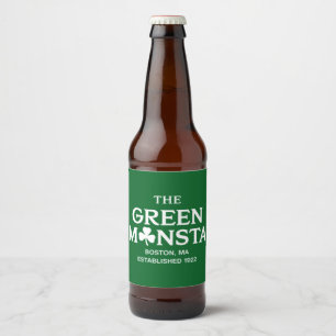 Rótulo Para Garrafa De Cerveja Presente de beisebol Green Monsta Boston Green Mon
