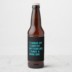 Rótulo Para Garrafa De Cerveja Presente de Borboleta Acorda O Que Borboleta